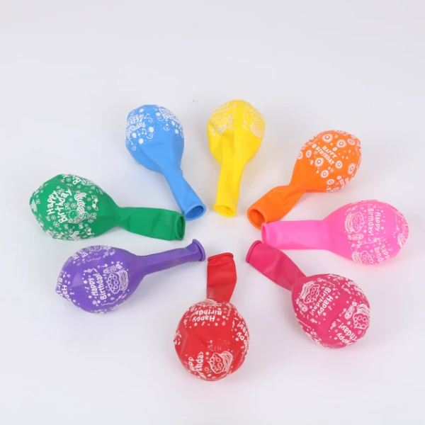 Paquet 100 pcs ballons multicolores anniversaire #85 – Image 2
