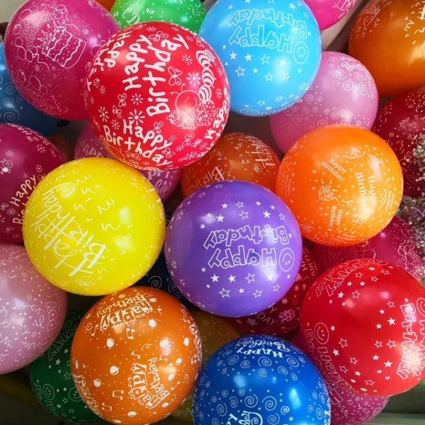 Paquet 100 pcs ballons multicolores anniversaire #85