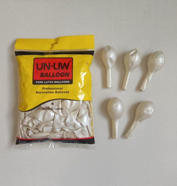 Lot de 100 ballons latex couleurs métalliques #483