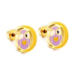 Boucles d'oreilles Hibou (Plaqué Or)