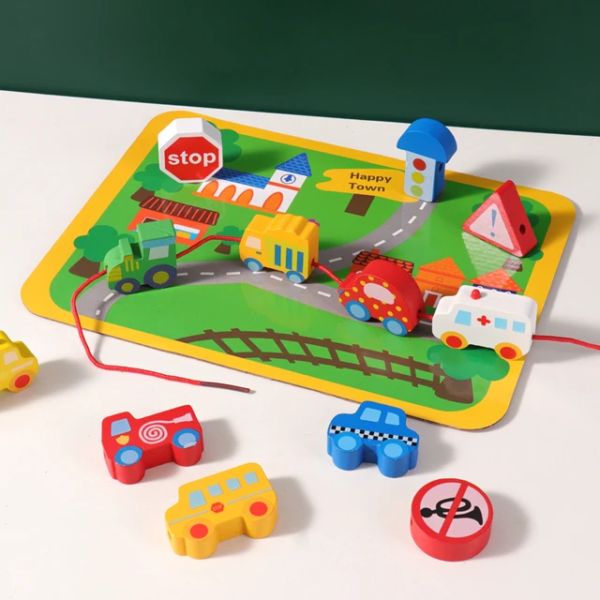 Jouets en bois montessori (trafic) pour bébés #613