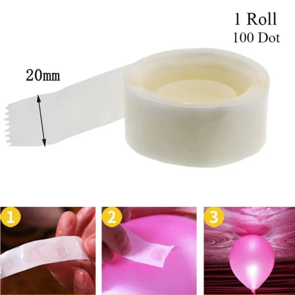 100 points de colle double face pour ballons - 1000998 – Image 3