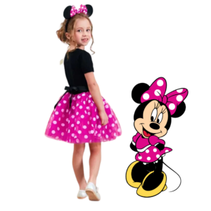 Costume Minnie Mouse rose #734