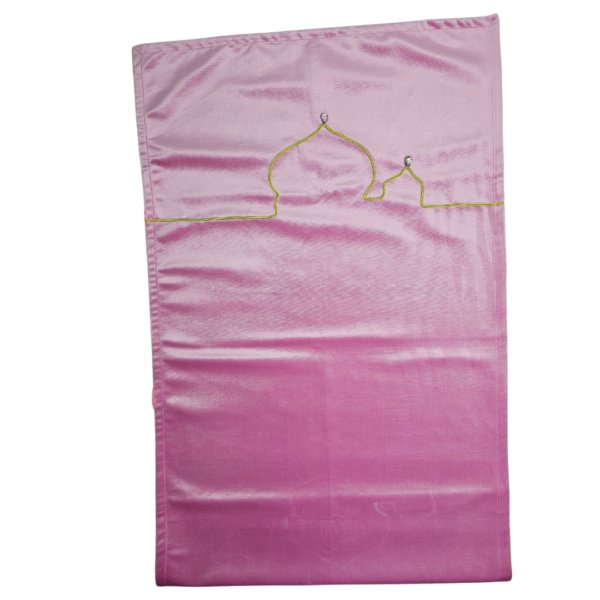 Tapis de prière fille rose poudré + sac à cordon 3 - 10 ans #850