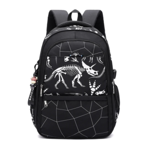 Sac à dos fossile de dinosaure noir #1019