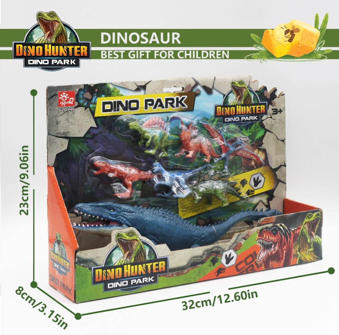 42+pcs Dinosaur Hunt Park Collection with Vehicle