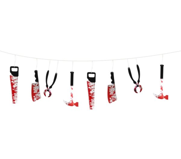 Banderole halloween armes blanches ensanglantées #1040