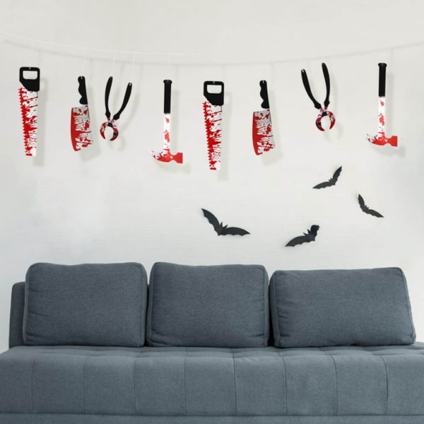Banderole halloween armes blanches ensanglantées #1040 – Image 2