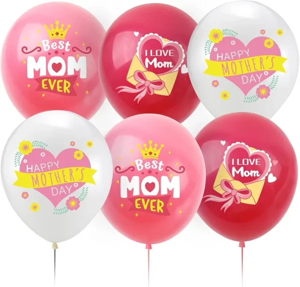 Ballons fete des mères (lot de 6) #1330