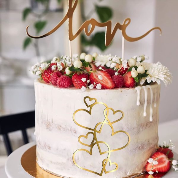 Cake topper LOVE gold #1304 – Image 3