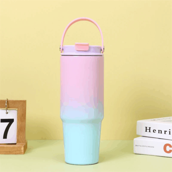 Gourde 890ML bleu/rose #1357 – Image 2