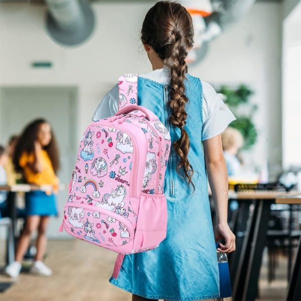 Set 3 pcs sac scolaire / Licorne rose #1371 – Image 3