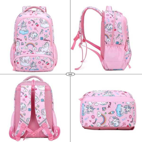 Set 3 pcs sac scolaire / Licorne rose #1371 – Image 4