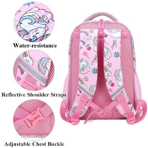 Set 3 pcs sac scolaire / Licorne rose #1371 – Image 6