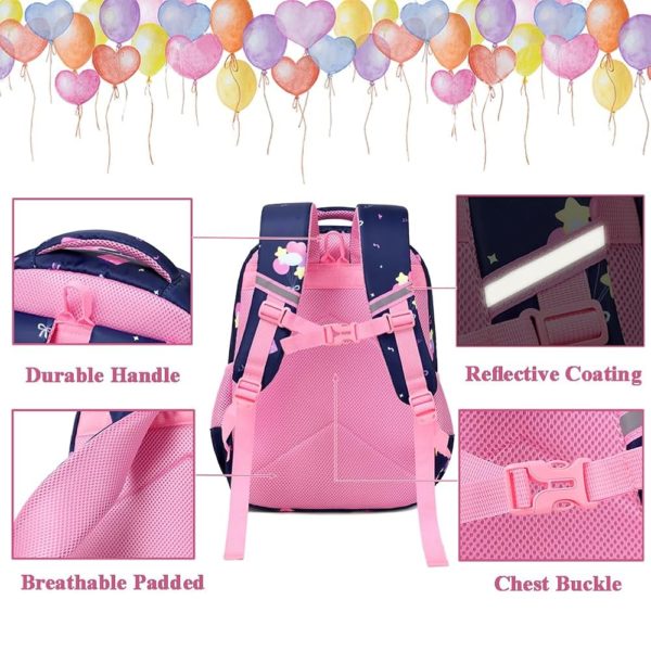 Set 3 pcs sac scolaire / chat bleu #1369 – Image 7