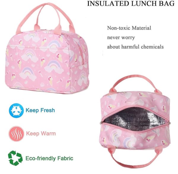 Set 3 pcs sac scolaire / Licorne rose/mauve #1370 – Image 6