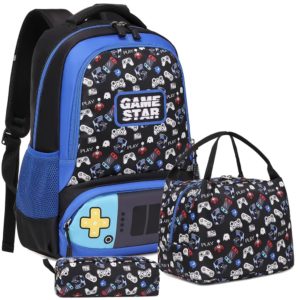 Set 3 pièces sac scolaire Manettes #1368
