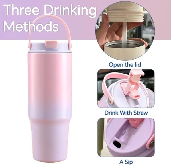 Gourde 890ML bleu/rose #1357 – Image 7