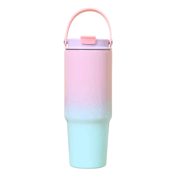 Gourde 890ML bleu/rose #1357
