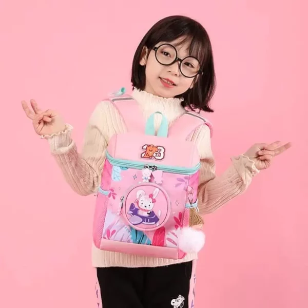 Sac scolaire maternelle animal print rose #1378 – Image 9