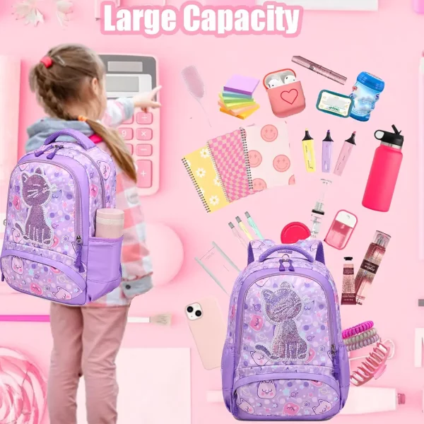Set scolaire 3 pièces Purple cat #1367 – Image 7