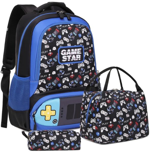 Set 3 pièces sac scolaire Manettes #1368