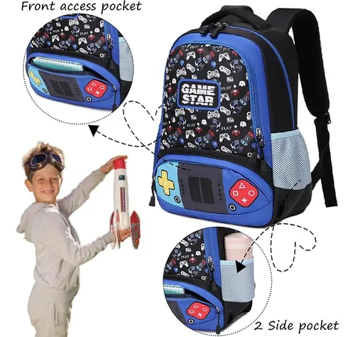 Set 3 pièces sac scolaire Manettes #1368 – Image 6