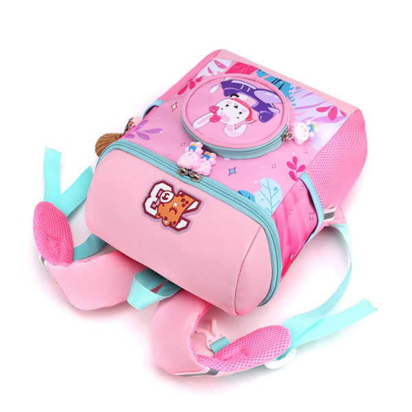 Sac scolaire maternelle animal print rose #1378 – Image 2