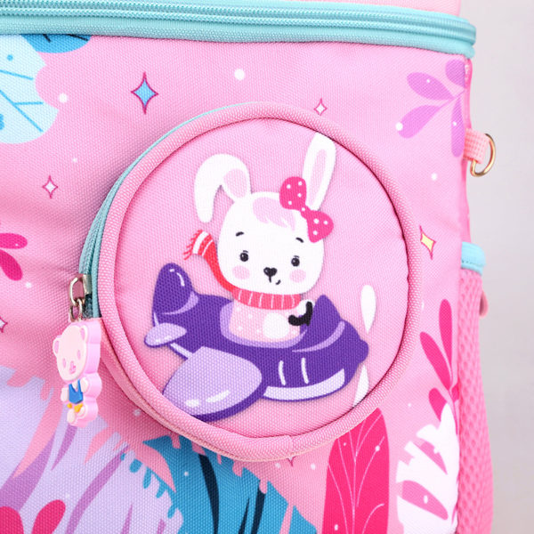 Sac scolaire maternelle animal print rose #1378 – Image 4