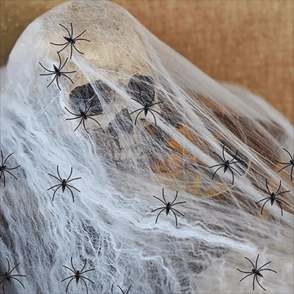 Halloween 20g Spider Cotton Spider Web Silk / BLANC #1388 – Image 2