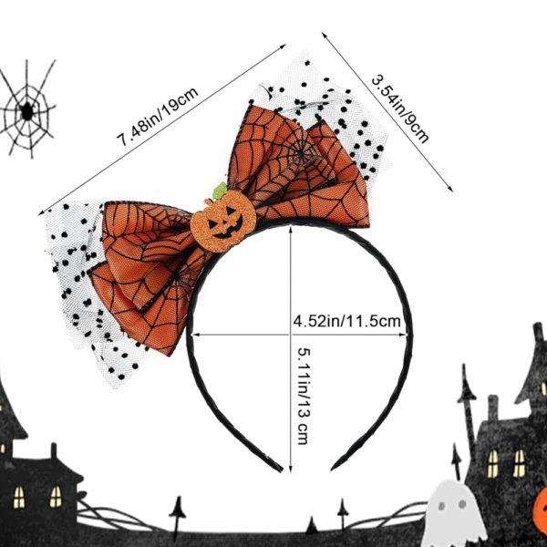 Serre tete Halloween Citrouille #1346 – Image 3