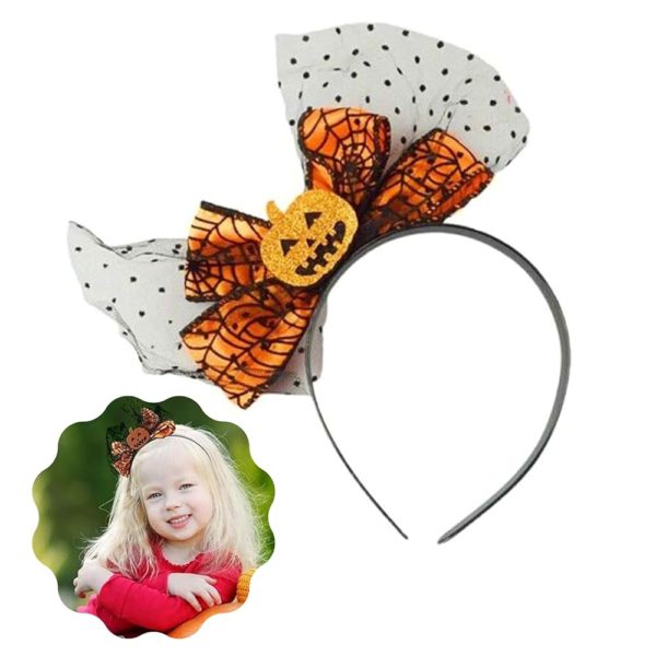 Serre tete Halloween Citrouille #1346 – Image 2