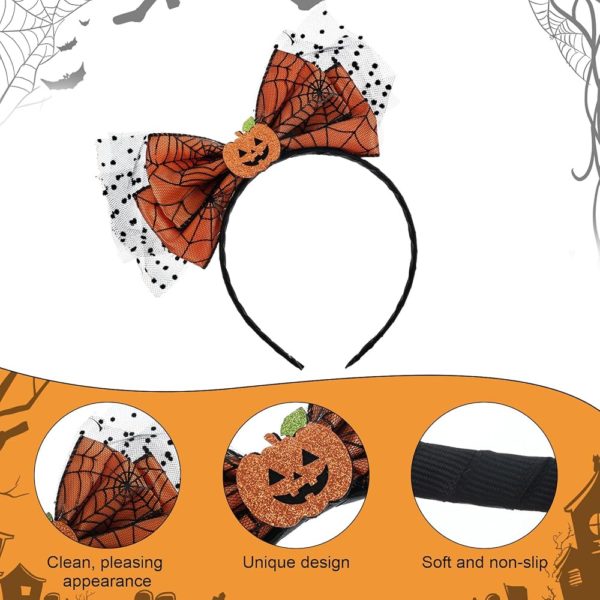 Serre tete Halloween Citrouille #1346 – Image 4
