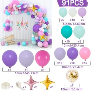 set ballons étoiles 91 pcs #1574