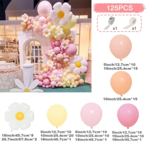 set ballons fleurs 125 pcs #1568