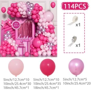 set ballons roses barbie 114 pcs #1575