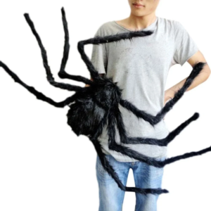 Grande araignée en peluche d'Halloween 200 cm – Décoration d'Halloween effrayante  #1625