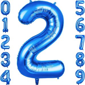 Ballon chiffre bleu GM 1 mètre #1593