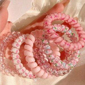 Élastiques à Cheveux en Spirale ROSE #1520
