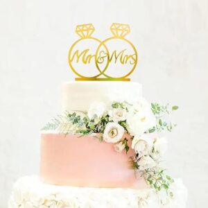 Cake topper MR et MRS ring #1300