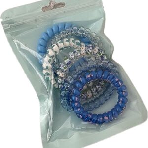 Élastiques à Cheveux en Spirale BLEU #1519