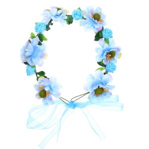 Couronne Florale bleu #1577