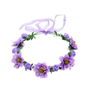 Couronne Florale mauve #1579