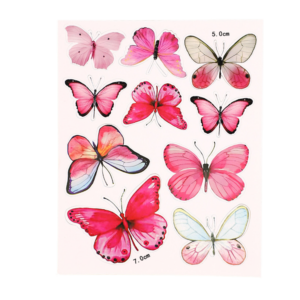 Cake topper papillons  rose 11 #1290