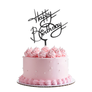 Cake topper HBD noir #1309