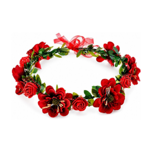 Couronne Florale rouge  #1580