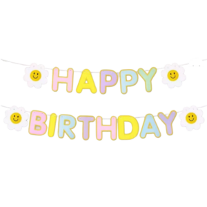 Guirlande anniversaire fleurs #1678